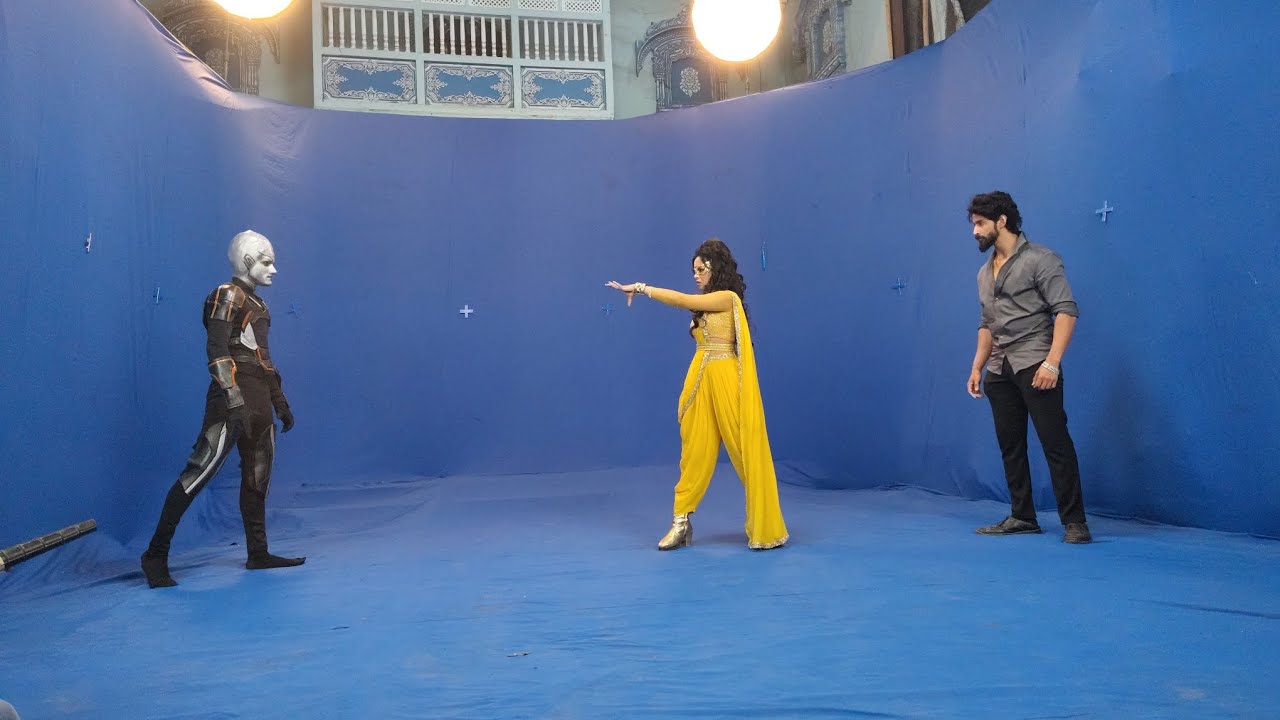 Divya Prem serial shooting video camera behind scene 🎥😎#serialmaking #btsshorts Croma shoot 🎥
