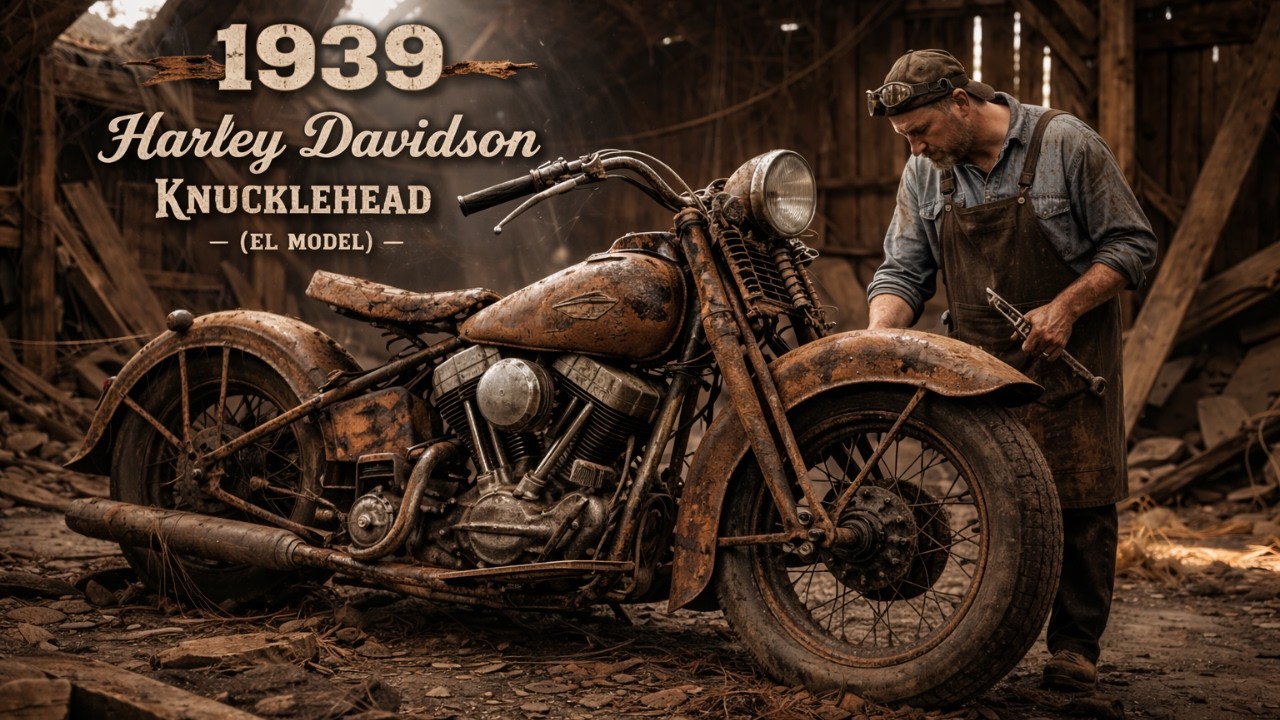 Abandoned 1939 Harley Knucklehead Restored After Decades | Unreal Transformation