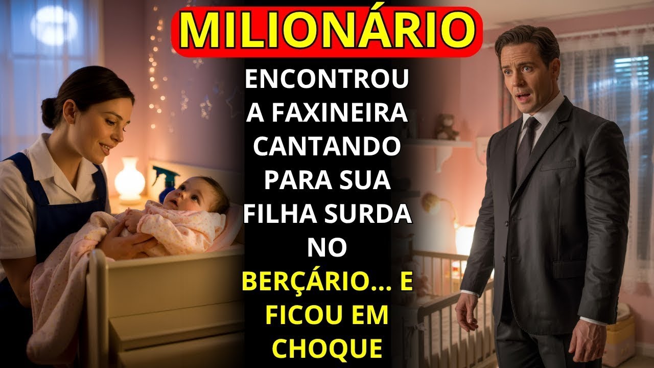 MILIONÁRIO ENCONTROU A FAXINEIRA CANTANDO PARA SUA FILHA SURDA NO BERÇÁRIO… E FICOU EM CHOQUE
