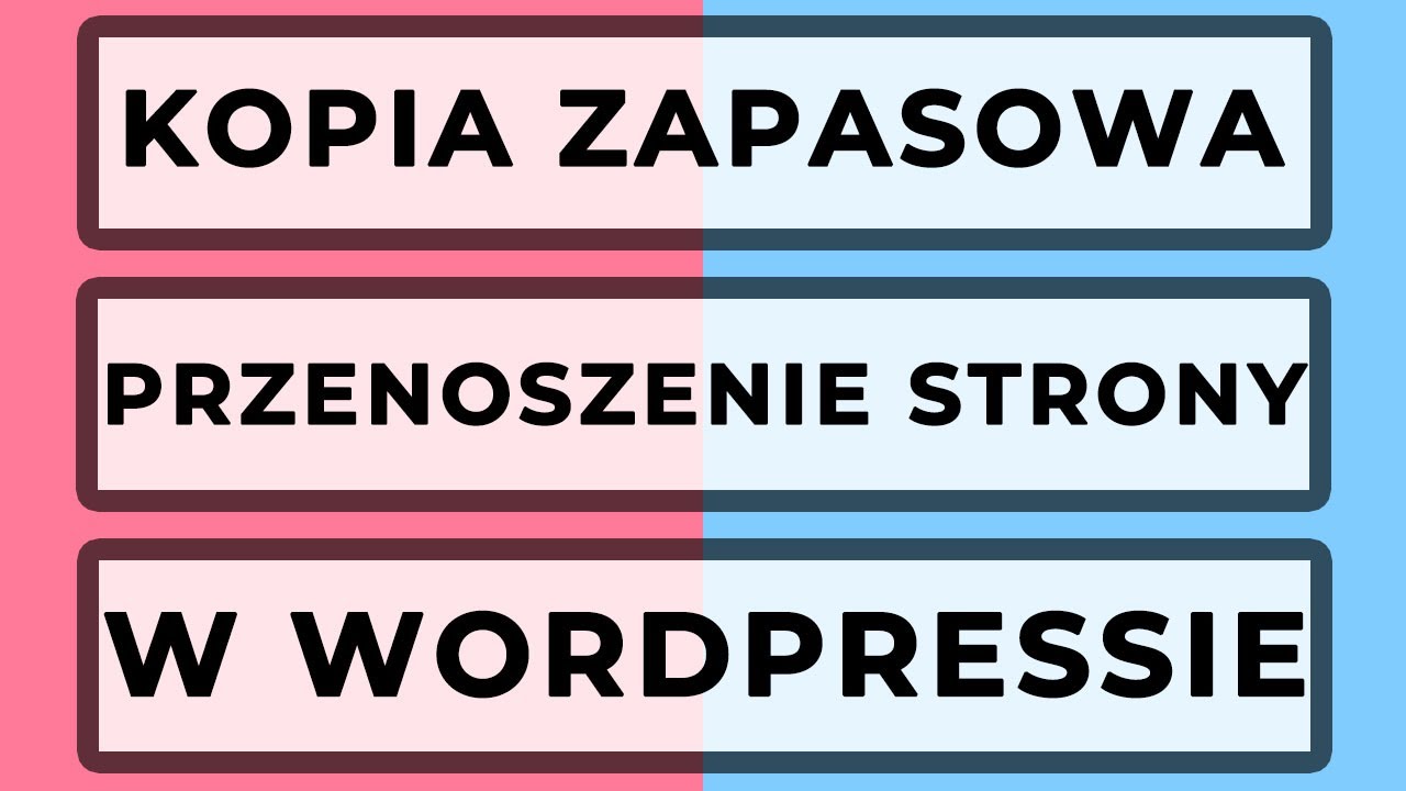 Kopia zapasowa, przenoszenie strony za pomocą wtyczki All in One WP Migration w Wordpressie