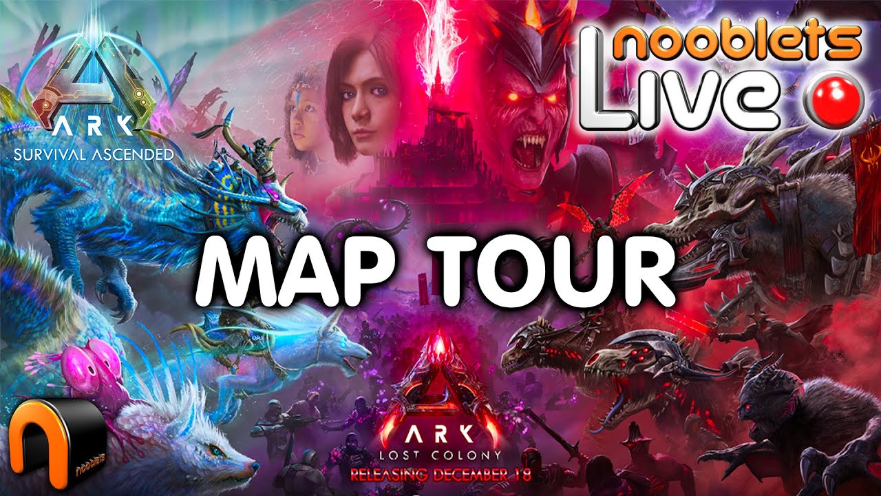 ARK LOST COLONY Map Tour NOOBLET LIVE! :)