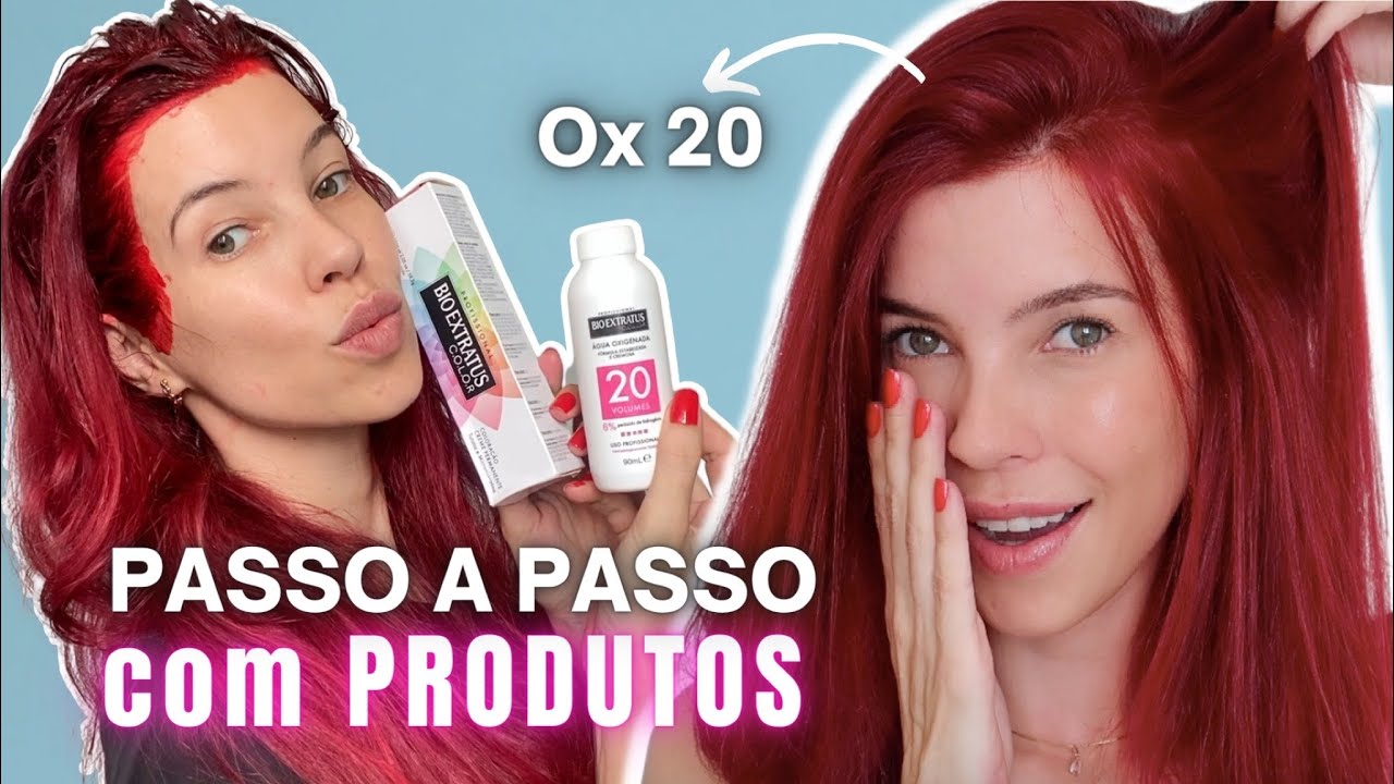 Meu NOVO PROTOCOLO para RETOCAR a RAIZ do CABELO VERMELHO com a Cor 8.66 + Ox 20 | Nathi Blog