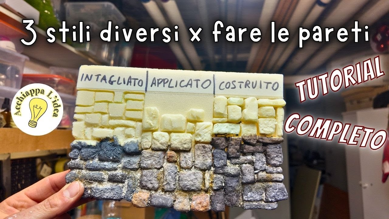 3 tecniche diverse per fare le pareti del presepe di polistirene