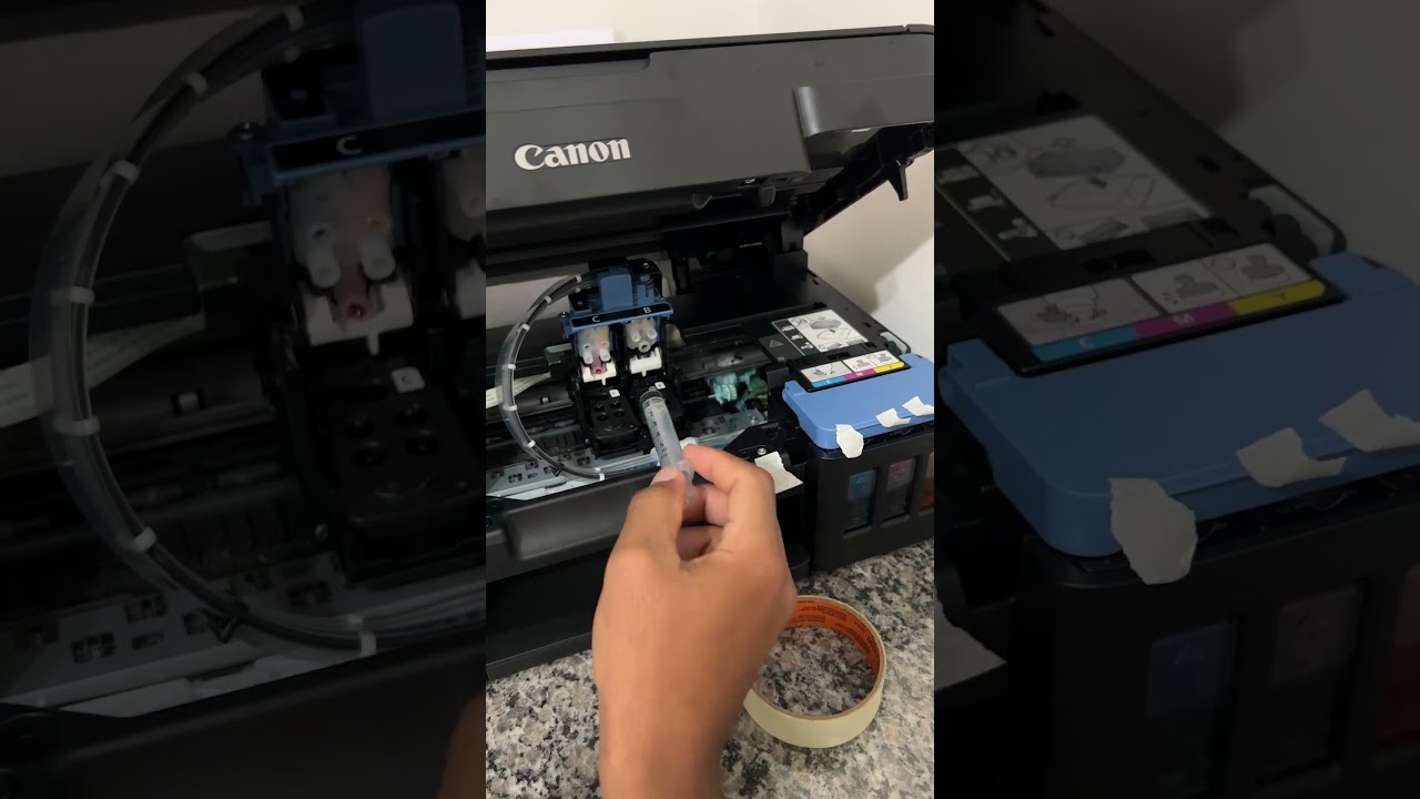 COMO TIRAR O AR DAS MANGUEIRAS DA IMPRESSORA CANON #SHORTS