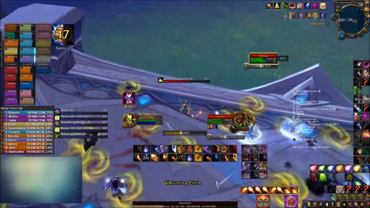 Mythic Krosus W/ 6% Buff! 940k DPS (Taken from Stream)