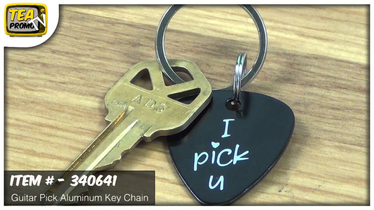 Promotional Guitar Pick Aluminum Key Chain