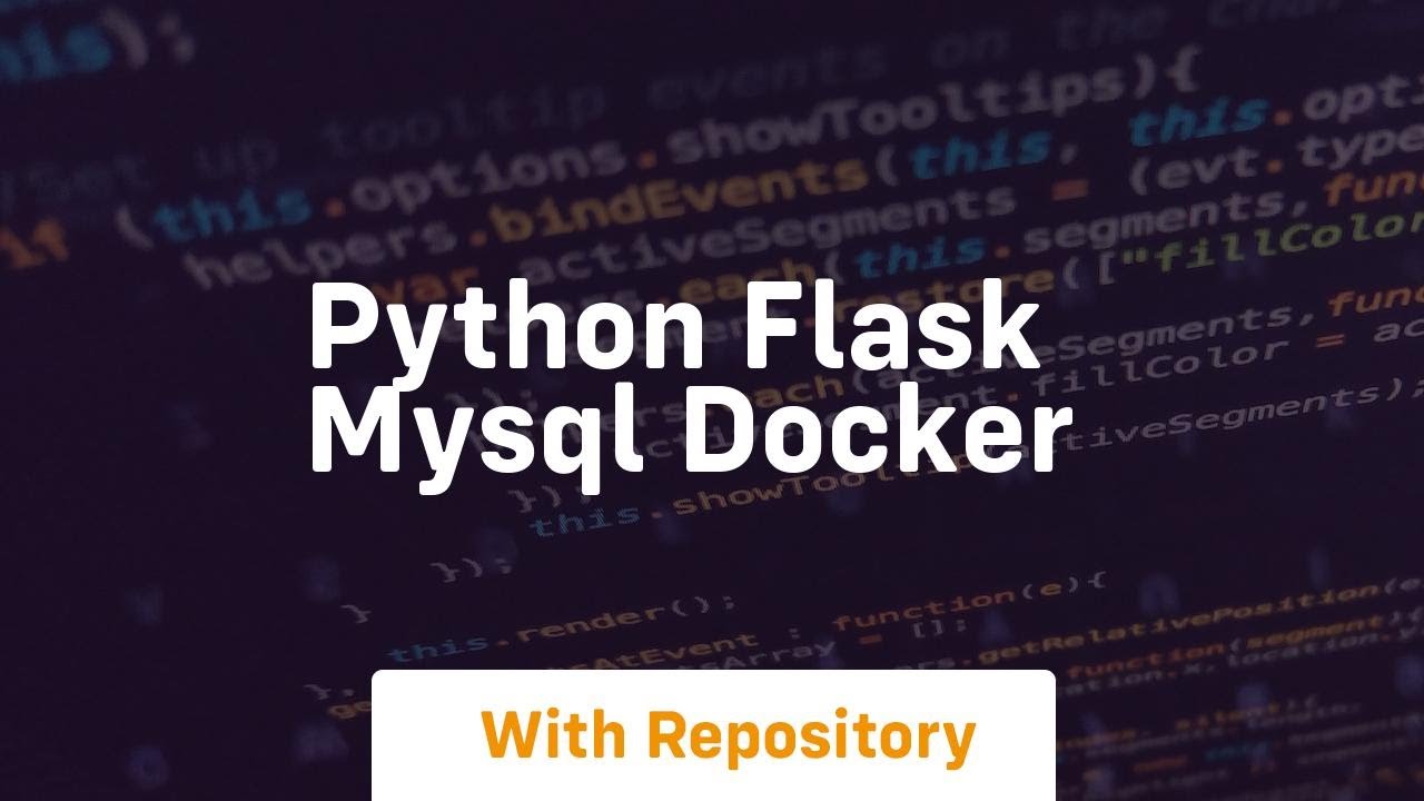 python flask mysql docker