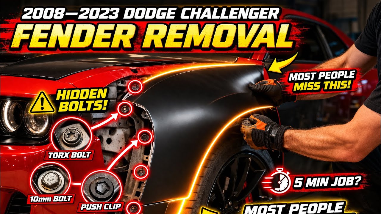 Снятие крыла с Dodge Challenger 2008-2023 годов выпуска