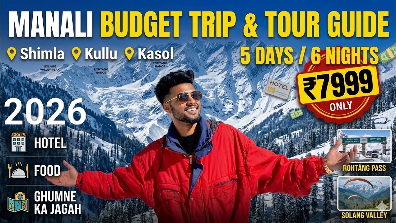 Manali Budget trip Complete Tour Guide 2026 | Cheap Hotels in Manali 🏔️ टैक्सी और घूमने की जगहें 
