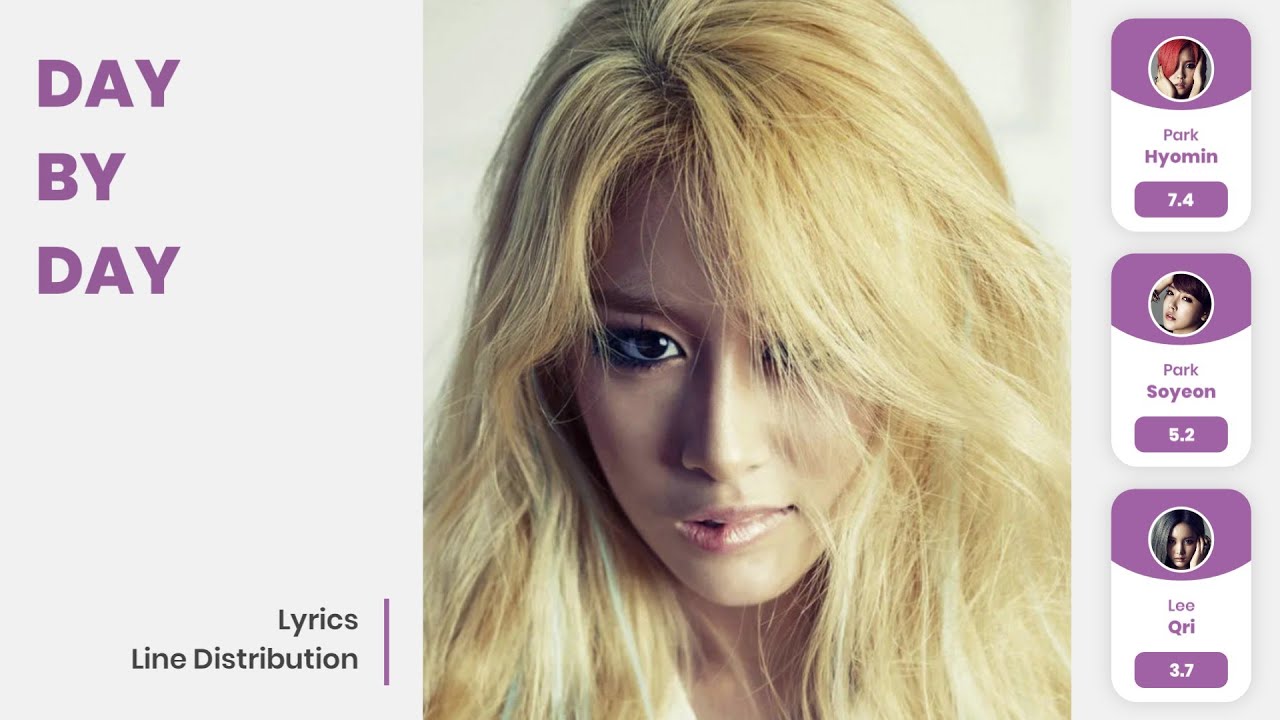 T-ARA - Day By Day (Lyrics + Line Distribution)