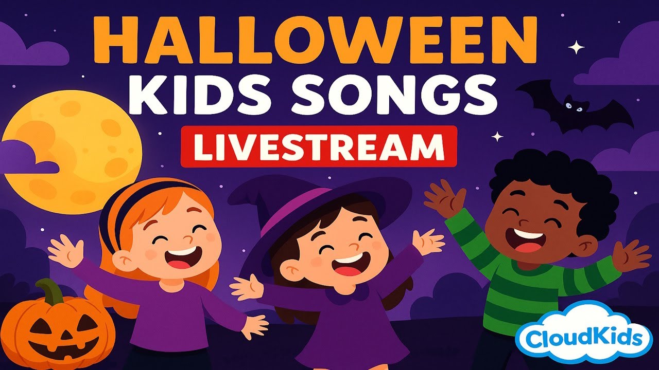 🎃 Halloween Kids Songs Livestream | Kinderlieder, Tanzen & Spa&szlig; mit CloudKids