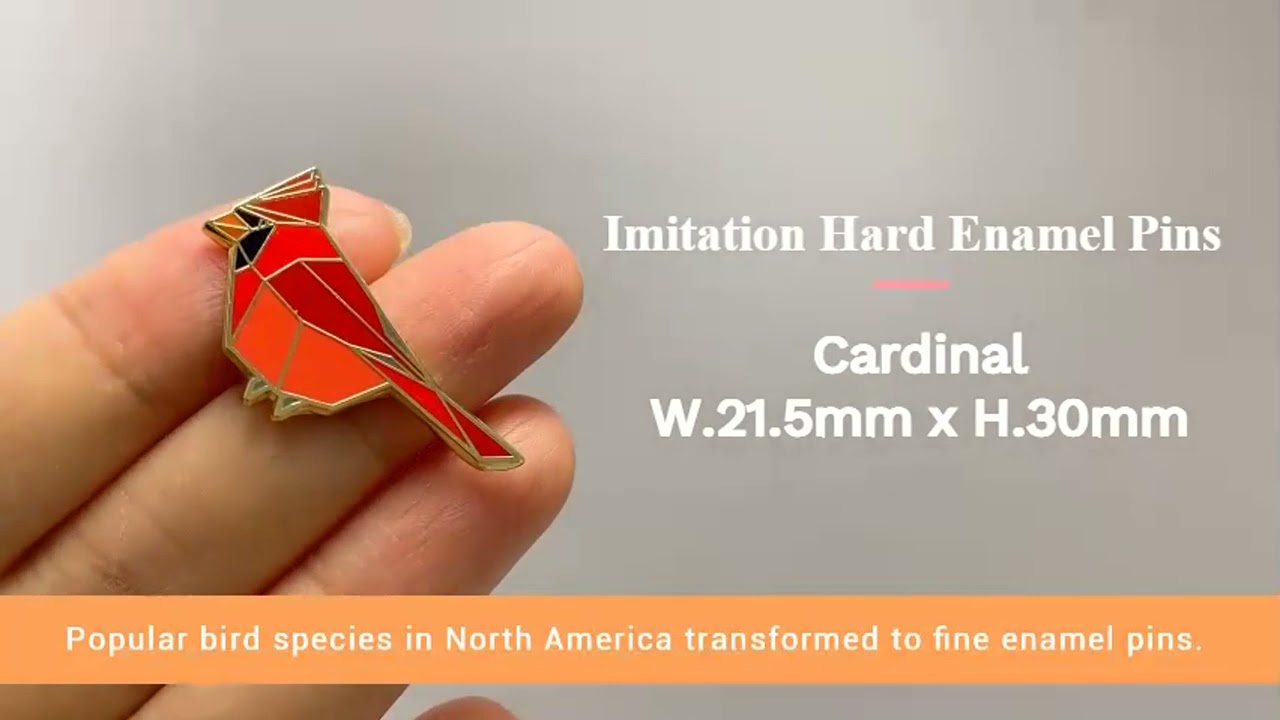 Lapel Pin Manufacturer Custom Birds Imitation Hard Enamel Pins
