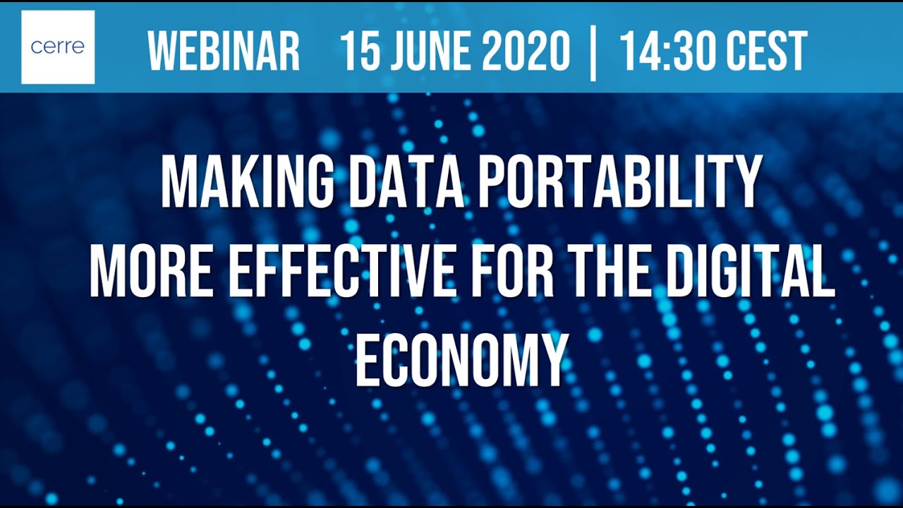 WEBINAR | Making data portability more effective for the digital economy