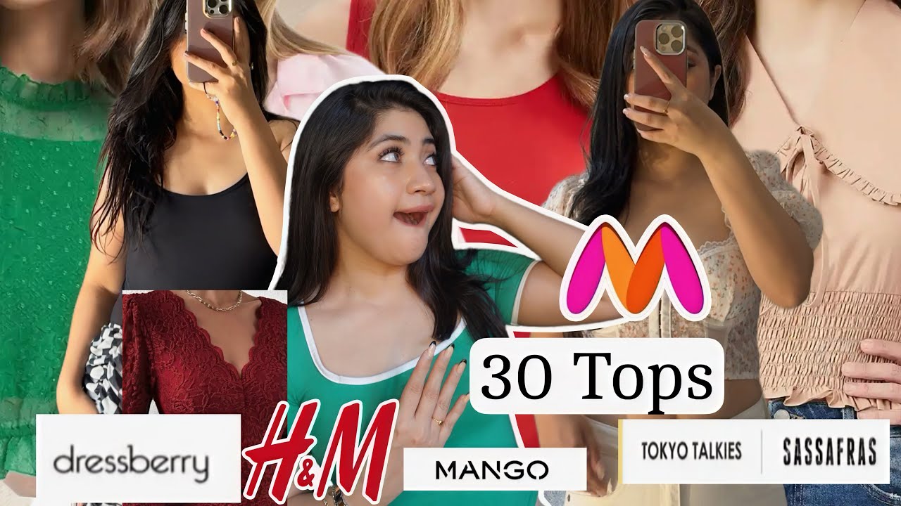 HUGE Myntra Tops Try-On Haul 2025| Trendy 30 Tops from Myntra| Renigraphy