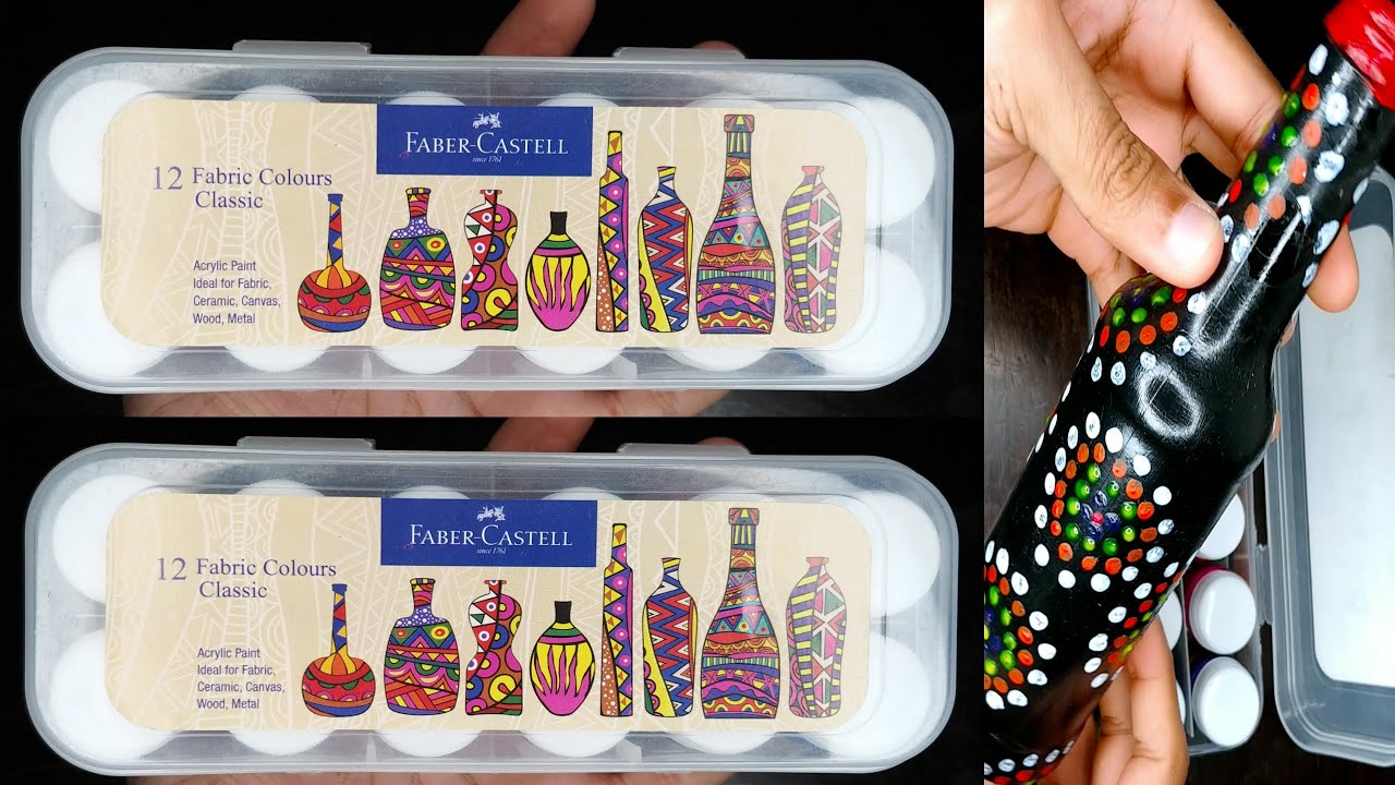Faber Castell 12 Fabric Colours Classic Unboxing With DEMO