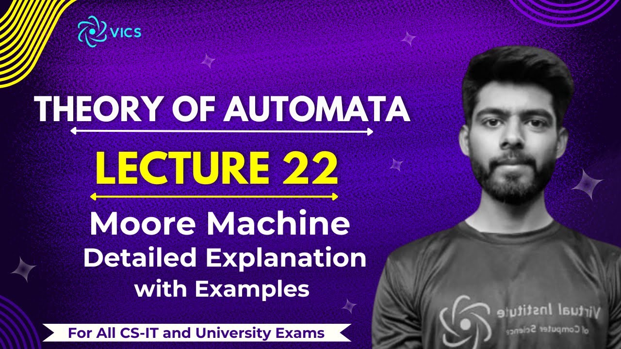 22- Moore Machine In Detail with Tuples Defination and Examples | Theory of Automata