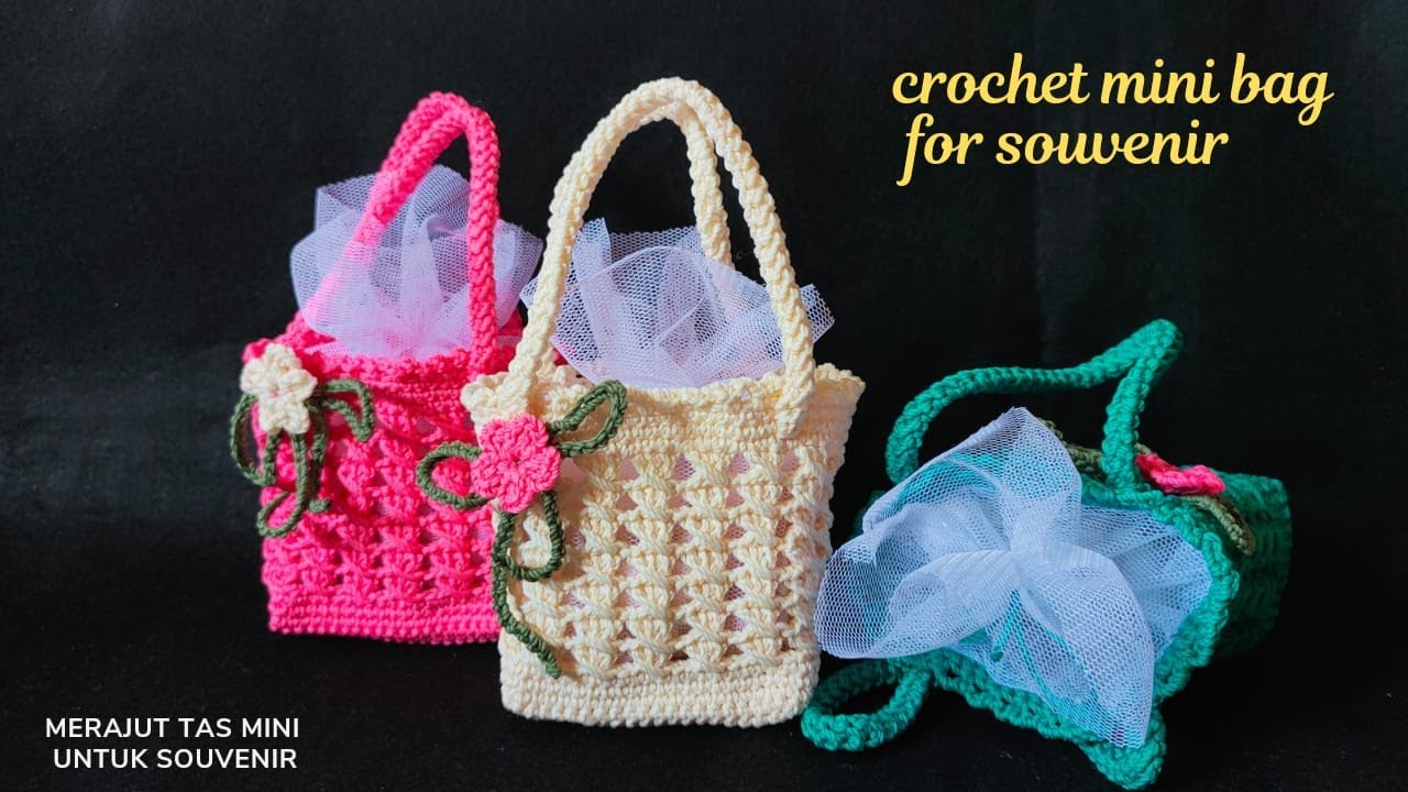 crochet mini bag for souvenir | tas rajut mini untuk souvenir | souvenir rajut