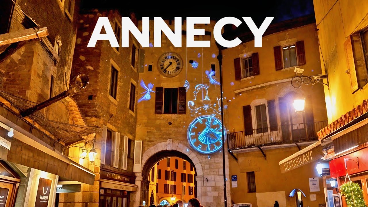 Annecy: A Magical Christmas Walk Through a Historic Town in 4K 🎄✨