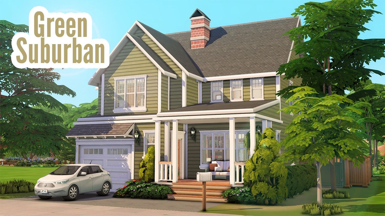 Зеленый пригород \\ The Sims 4 CC скоростная сборка
