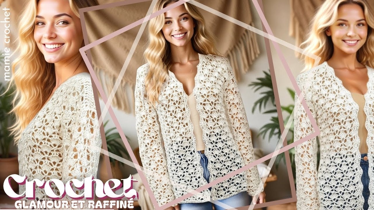 🥰 SUBLIME VESTE PRINTANIERE AU CROCHET BOHÉME POUR TOUTES TAILLES 😍 TUTO AMAËLLE @MamieCrochet
