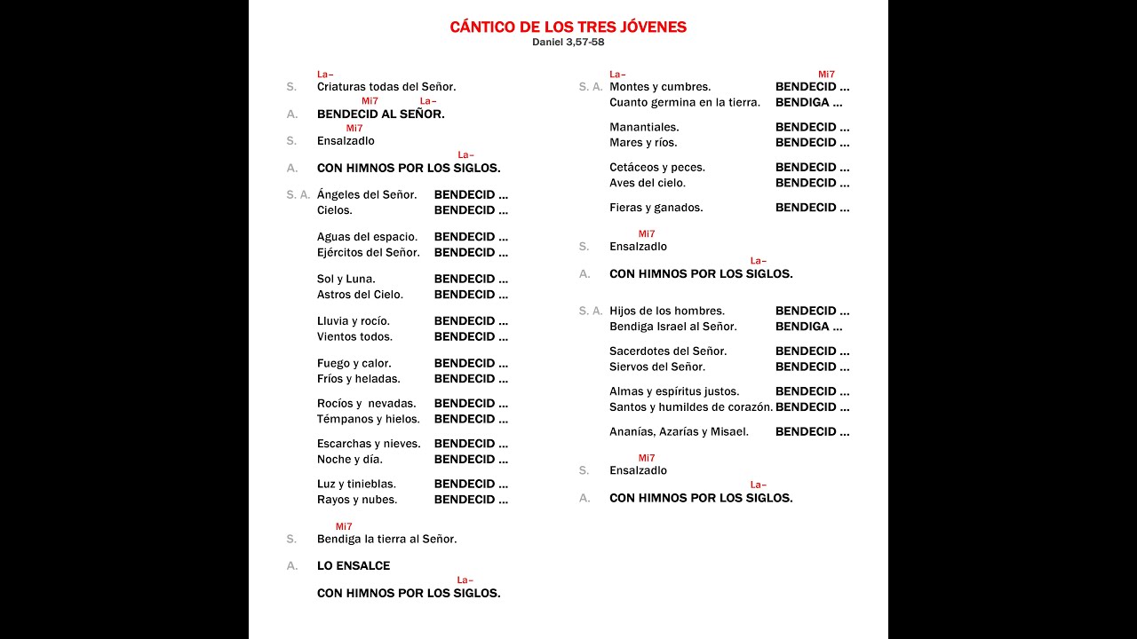 Cántico de los trés jóvenes