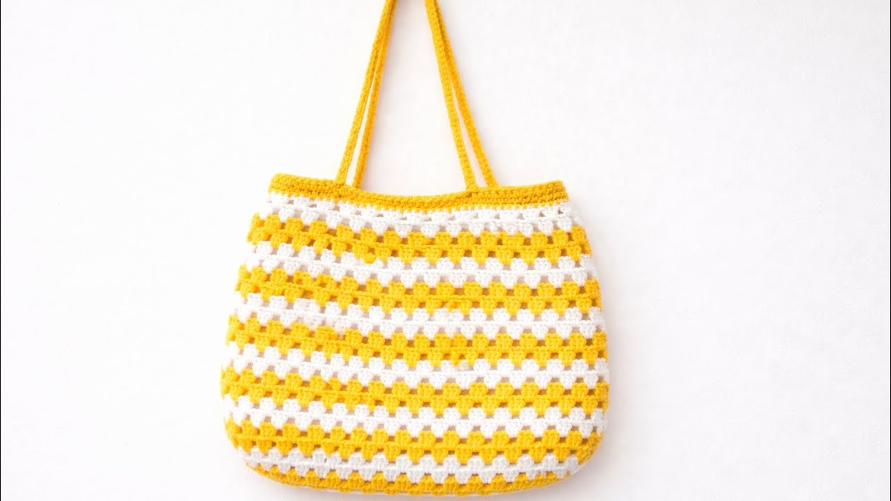 How to Crochet a Beautiful Striped Tote Bag | Easy DIY Crochet Bag Tutorial