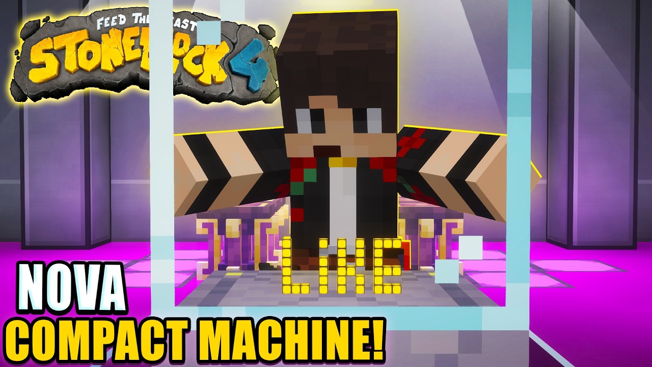 NOVA COMPACTING MACHINE NO MEU MOD FAVORITO! STONEBLOCK 4! #13+1