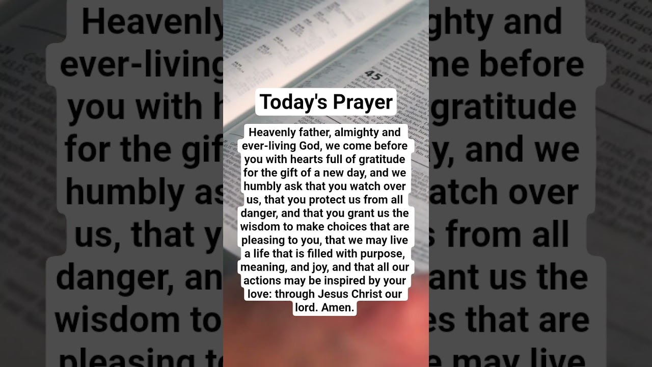 today's prayer 
