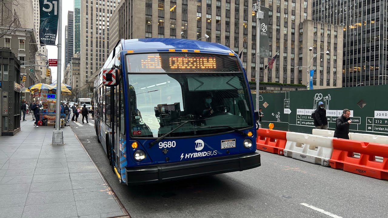 MTA: On Board 2021 Novabus LFS Hybrid #9680 On The M50 Crosstown Bus To West Side Pier: (04/21/2022)