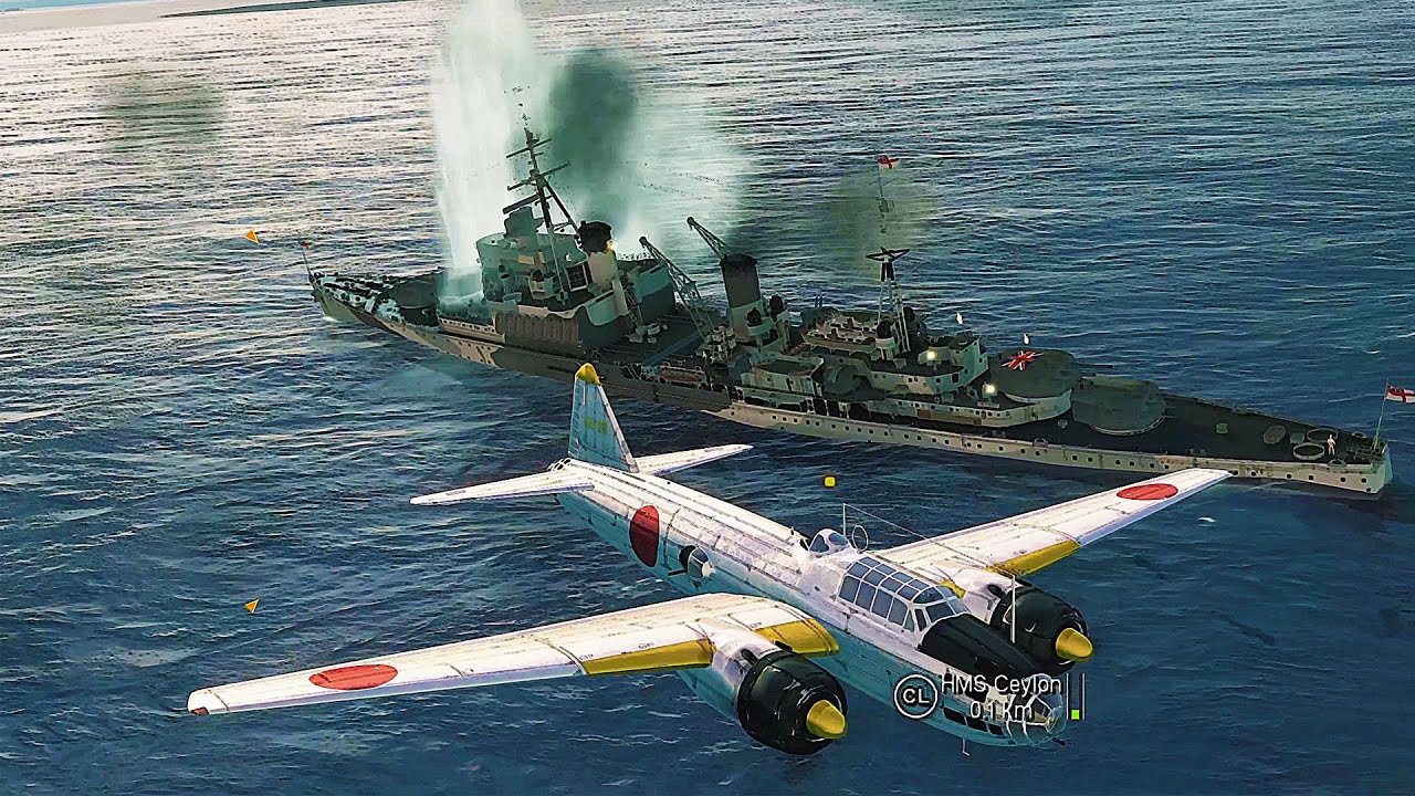 Naval Battle of Malaya - Battlestations Pacific Gameplay 4k UHD