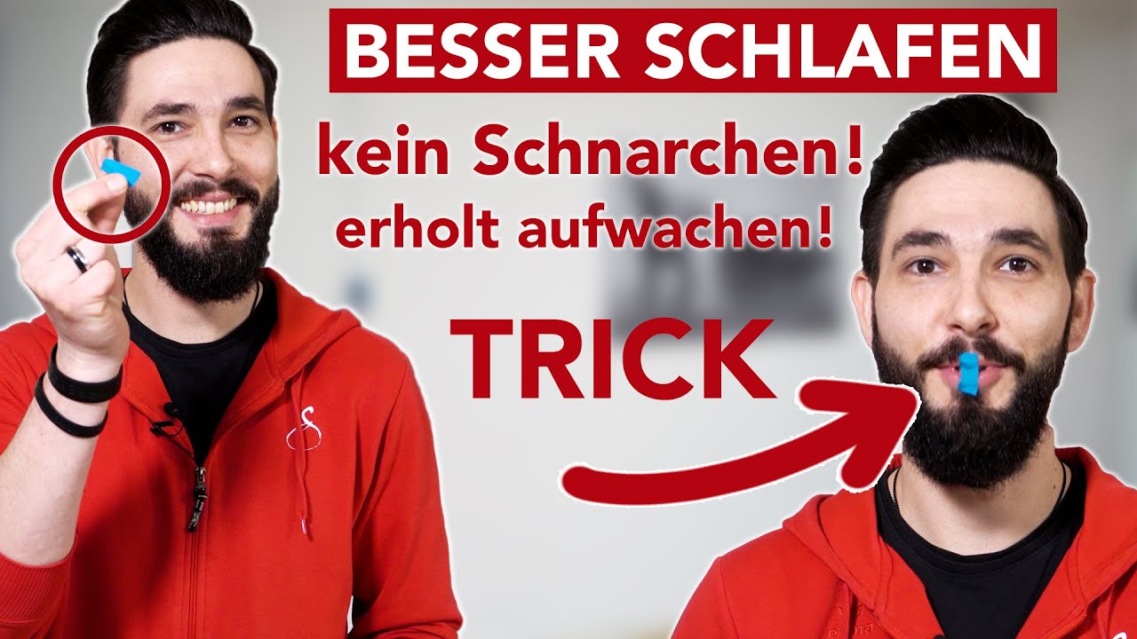 GESÜNDER SCHLAFEN, nicht mehr SCHNARCHEN, mit diesem simplen Trick!