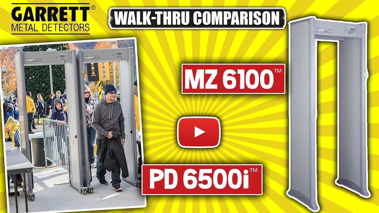 Garrett PD 6500i™ vs MZ 6100™ Walk-Thru Security Metal Detectors Review Comparison