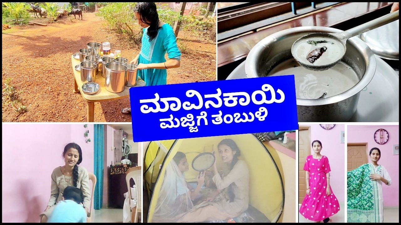 ಸಕ್ಕತ್ ಟೇಸ್ಟಿ ಆಗಿರೋ ಮಾವಿನಕಾಯಿ ಮಜ್ಜಿಗೆ ತಂಬಳಿ!😍 instagram ಇಲ್ಲದಿದ್ದರೆ ಹೇಗೆ ನೋಡೋದು! Kannada Vlogs