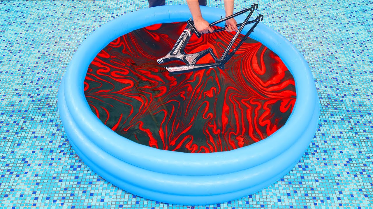 HYDRO Dipping BICYCLE IN GIANT POOL !! 🎨