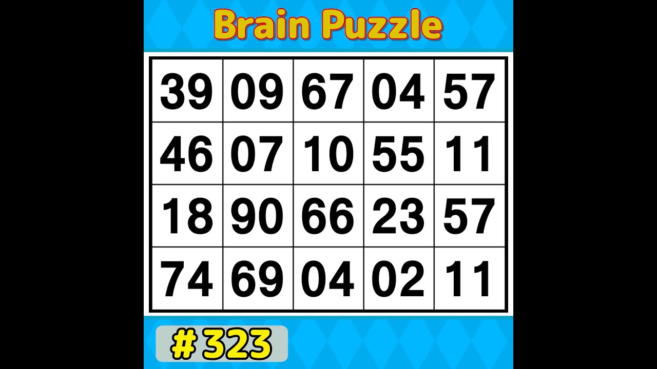 【Number Search】 90% of people can't find the correct answer. 《Brain training》 #323