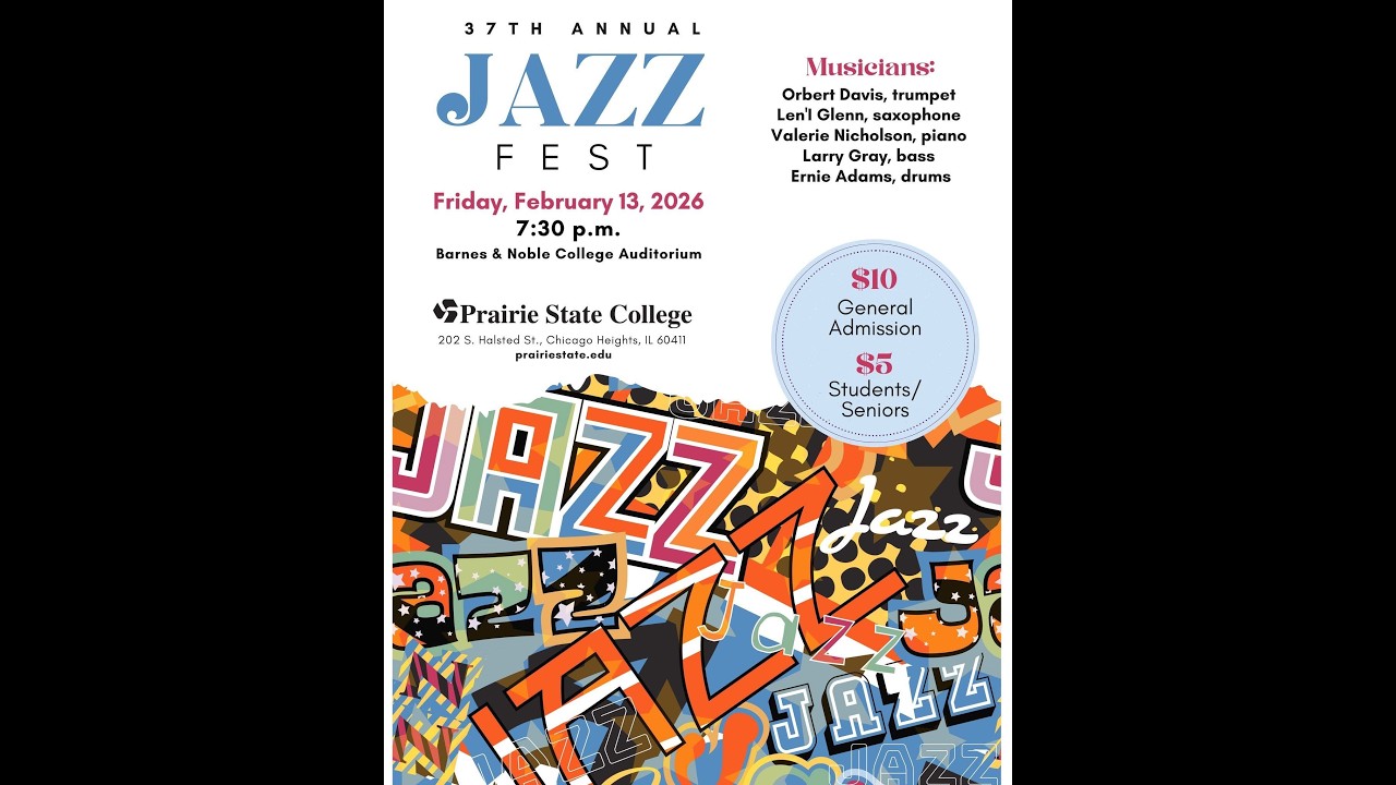 Prairie State College 37th Annual Jazz Fest Jazz Masters Jam 02.13.26. Video 3
