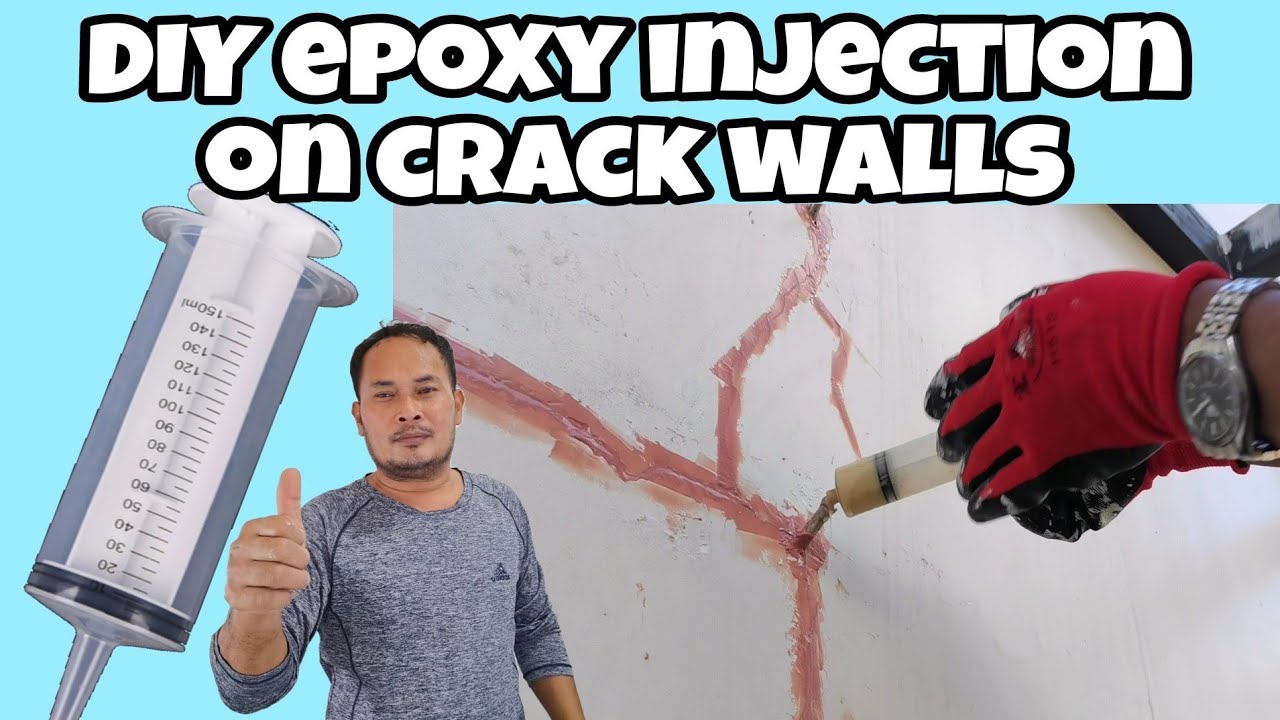 DIY FOR EPOXY INJECTION ON CONCRETE CRACKS | Best varnish paints ideas & techniques