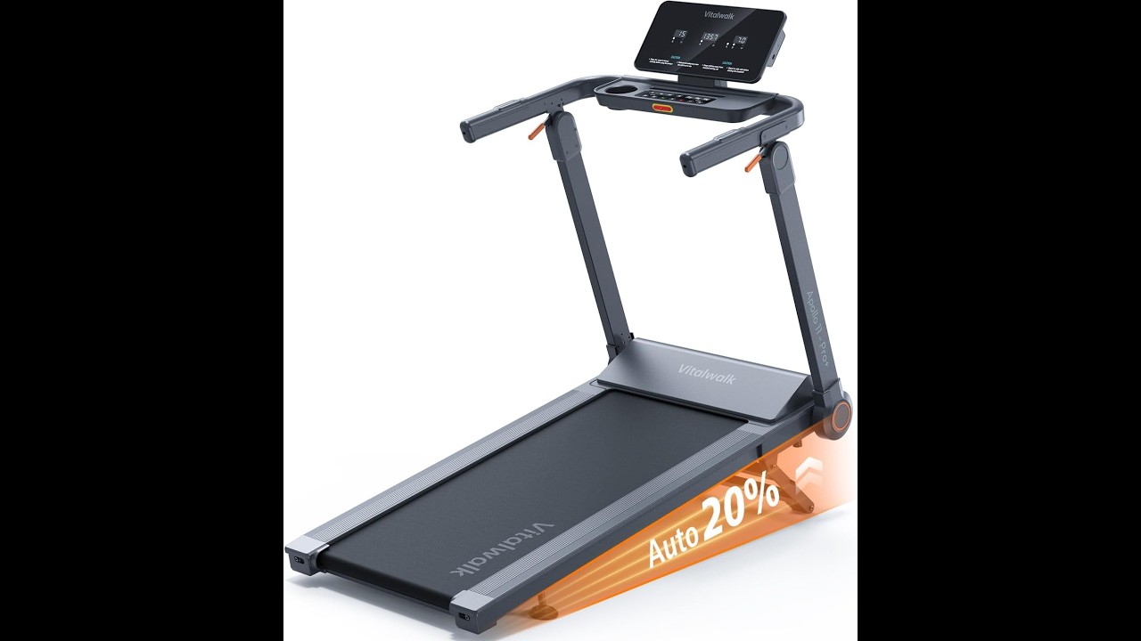 Review: Vitalwalk Foldable Treadmill – 20% Auto Incline & 3.5HP Power