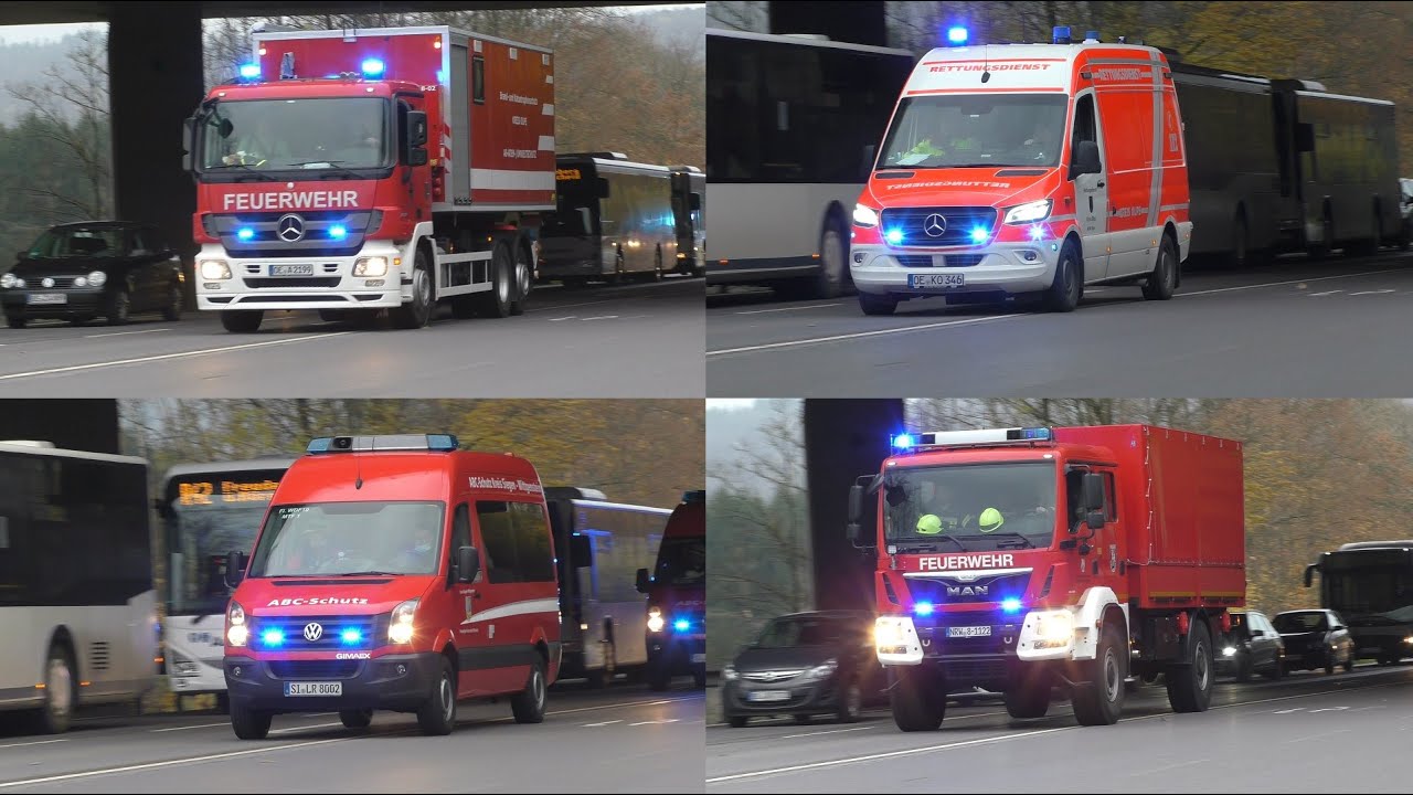 [Großbrand] Einsatzfahrten Kreis Olpe, Siegen-Wittgenstein und Märkischer Kreis