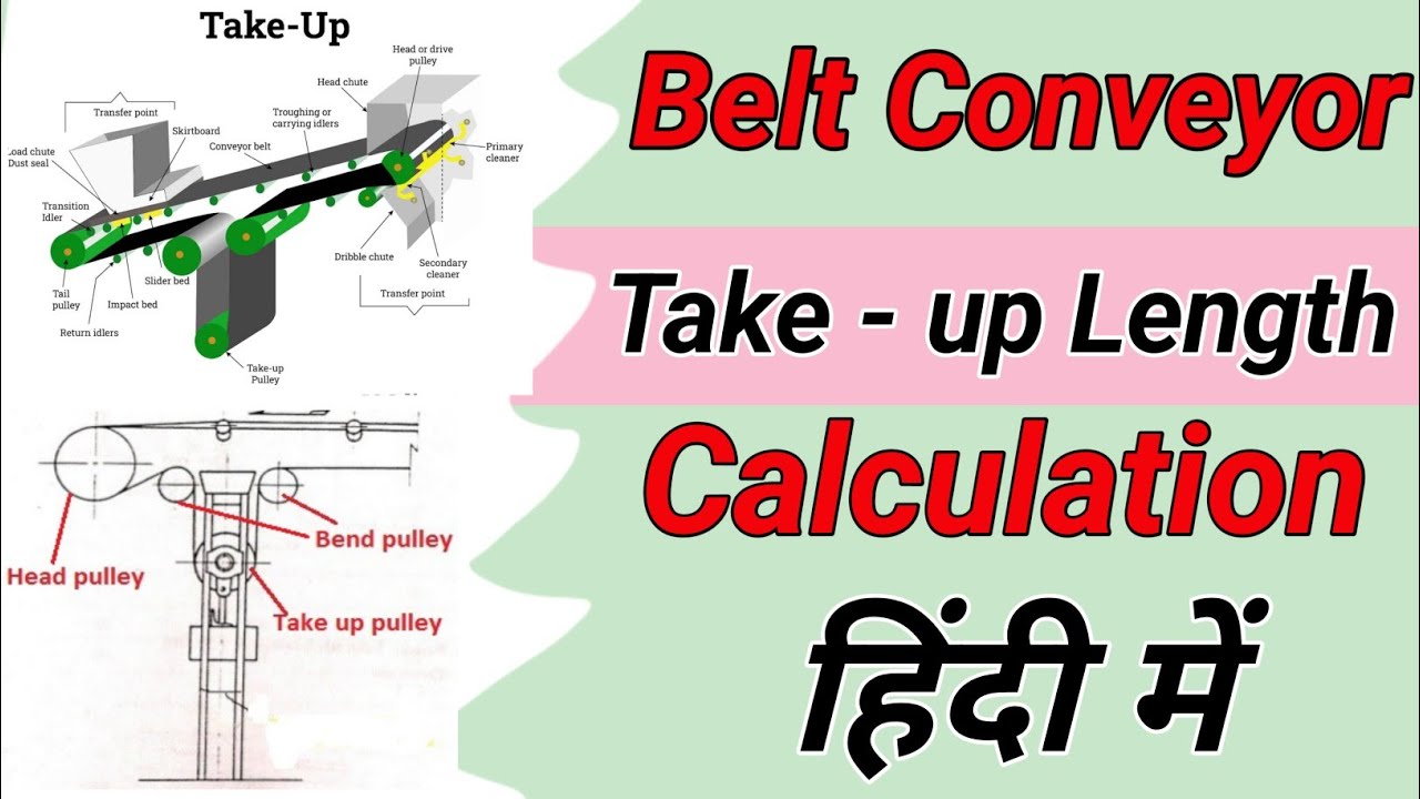 belt conveyor,conveyor belt take up length calculation,take up length of belt conveyor