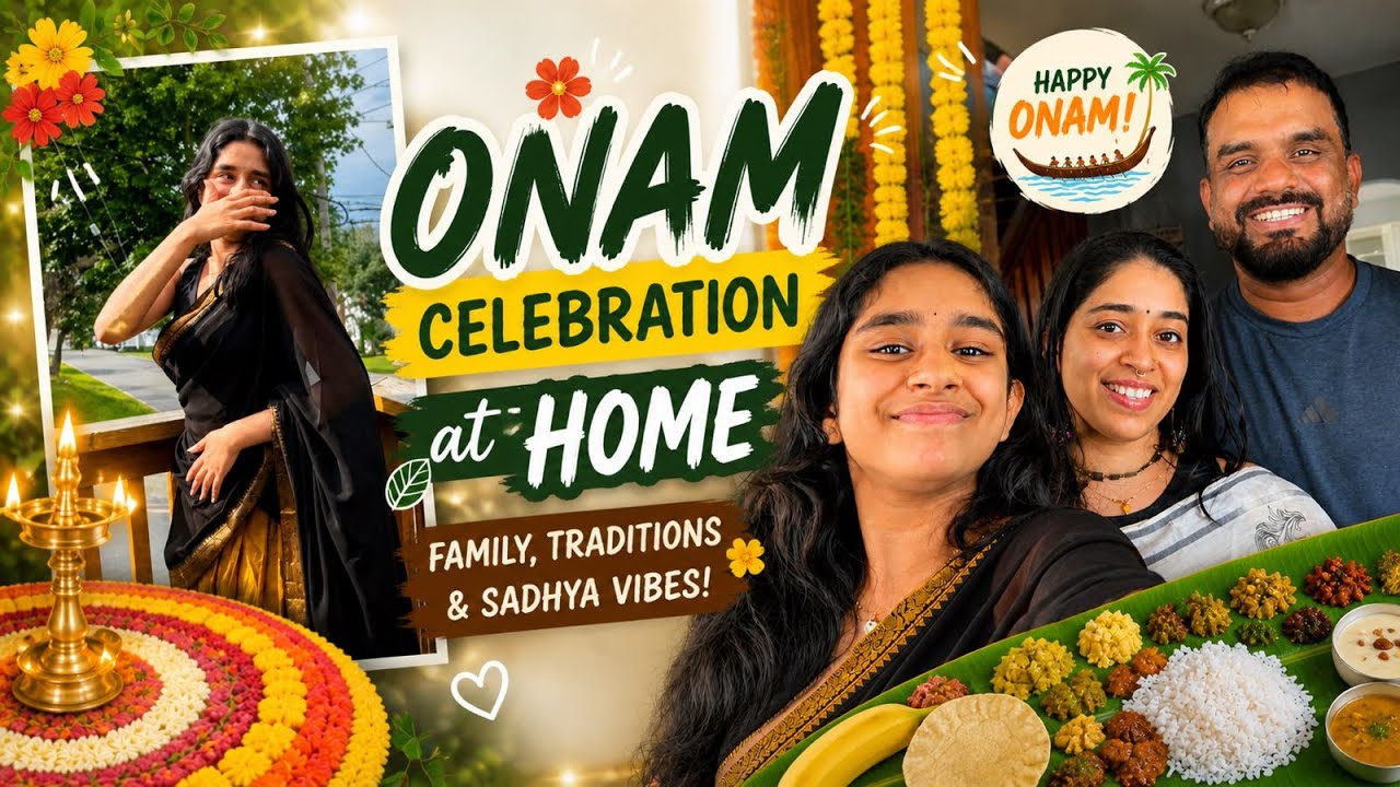 Onam celebration at home 🇨🇦🌼#onam #canada