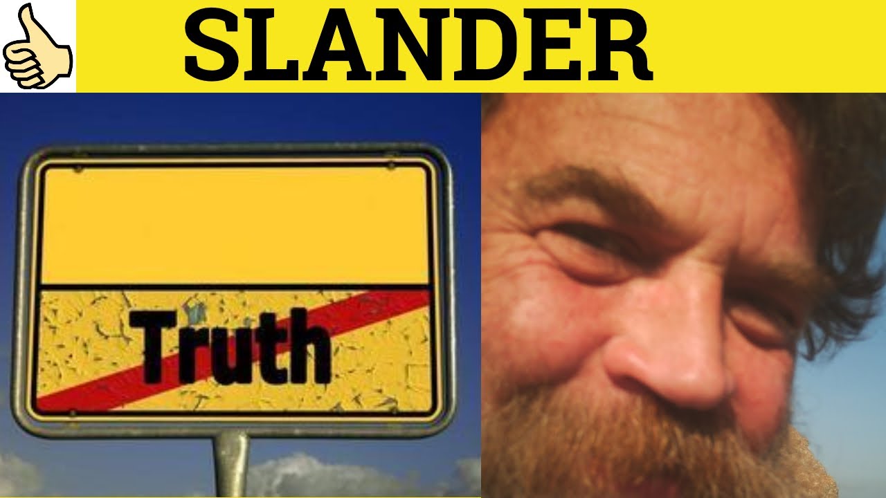 🔵 Slander Slanderous - Slander Meaning - Slanderous Examples - Slander Definition - Legal English