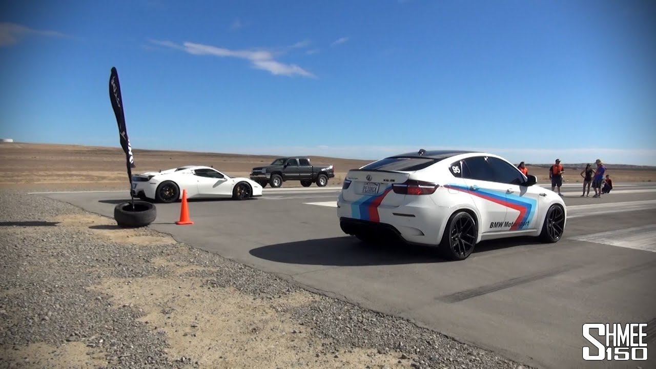 650hp BMW X6 M vs 630hp Ferrari 458 Spider - Shift S3ctor