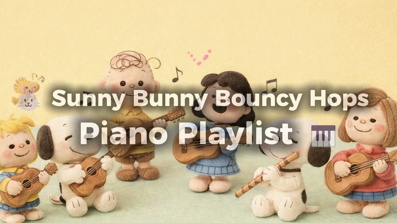 All day Piano Playlist  🎹 |  🐰 Sunny Bunny Bouncy Hops
