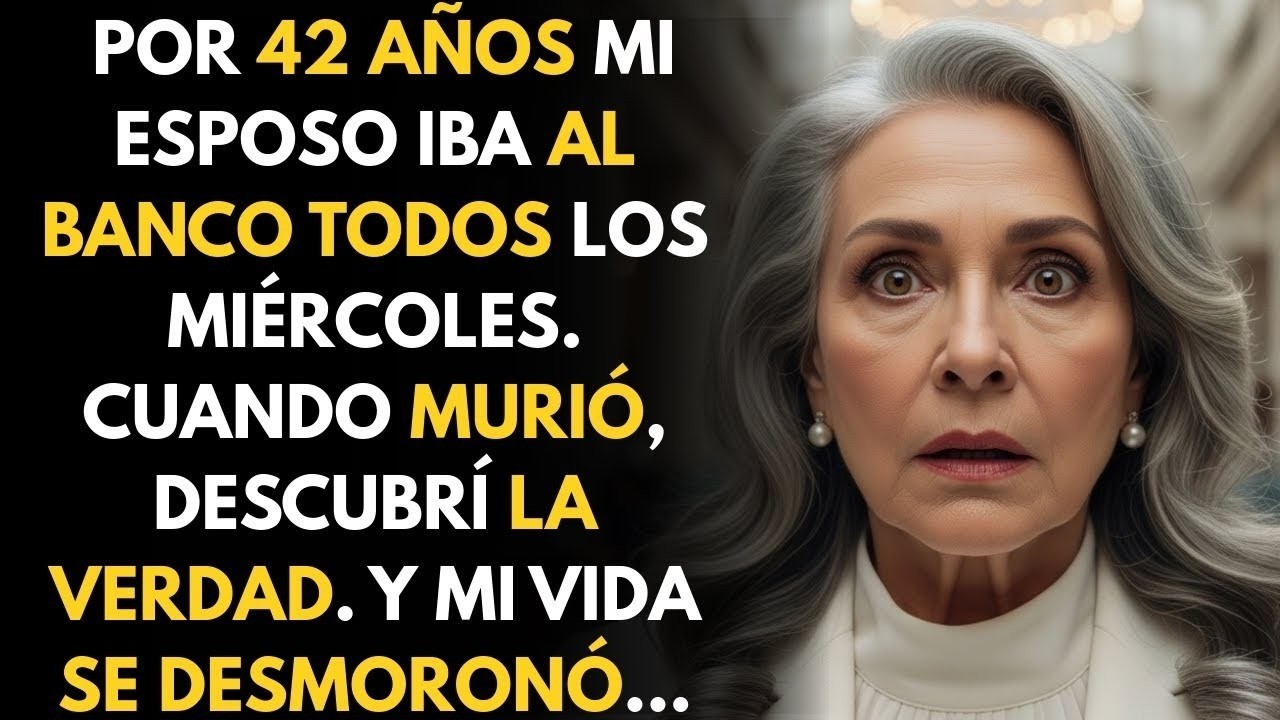 Durante 42 años mi esposo iba al banco cada miércoles  Cuando murió descubrí por qué y me congelé !
