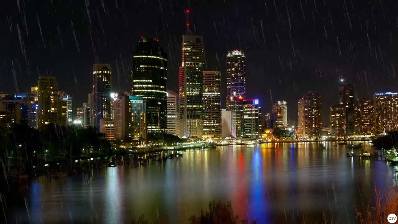 10 Hours Brisbane Australia Relaxing Rain And Thunder Sound For Deep Focus And Study