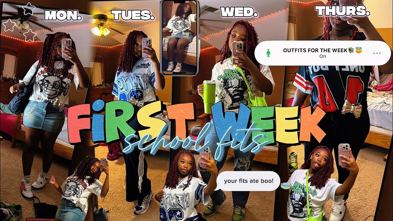 FIRST WEEK OF MY HIGHSCHOOL FITS ✰ || grwm , school ootd, chitchat || Simplybaileeee