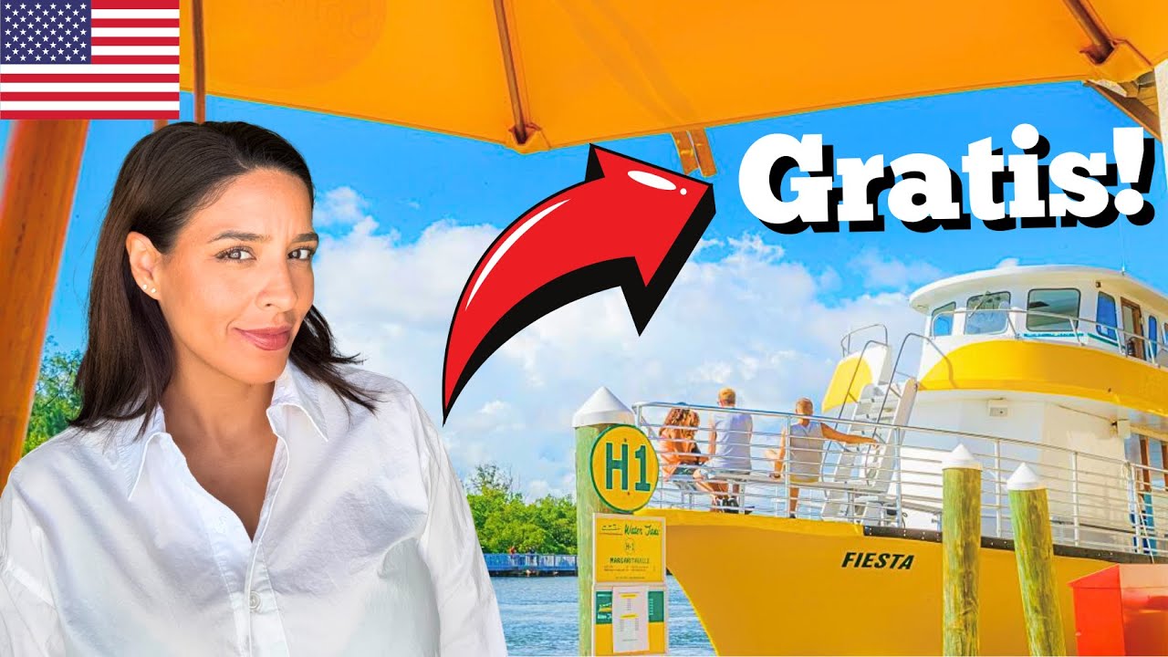 WATER TAXI GRATIS en Fort Lauderdale 🇺🇸 Paseo IMPERDIBLE por los canales ✨