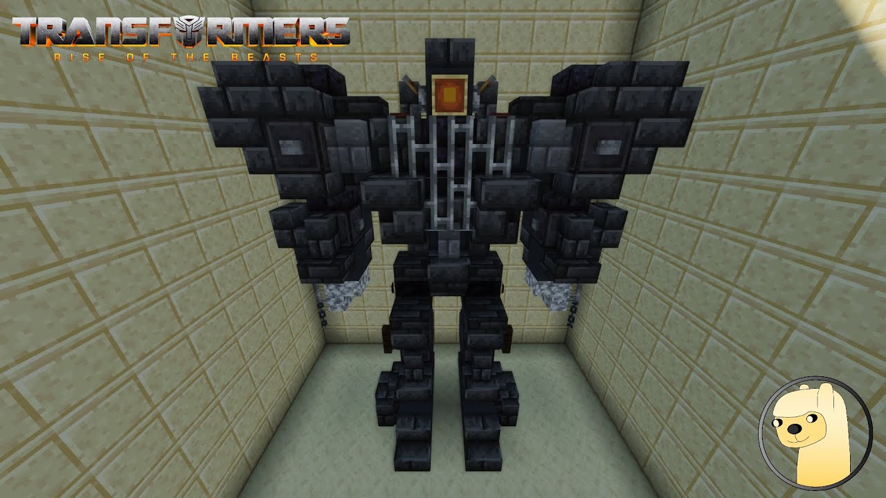 Minecraft - How To Build Transformers Rise of the Beasts Scourge Robot Mode!