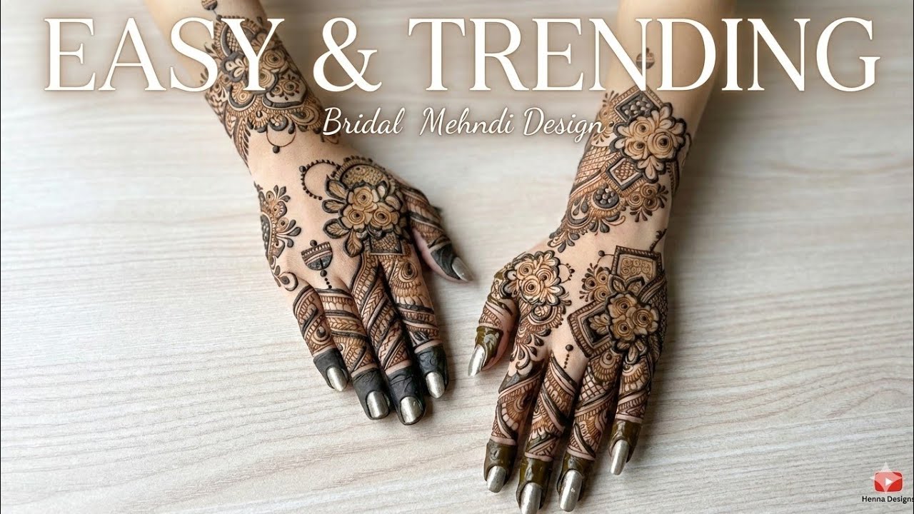 ❤️EASY & Stylish back hand henna ✨ 